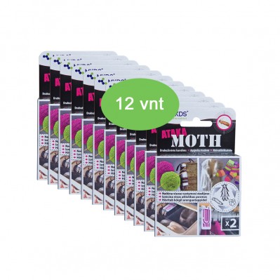 Ataka moth drabužinėms kandims naikinti, MAXI pakuotė (kaina nurodyta 1x2 vnt)
